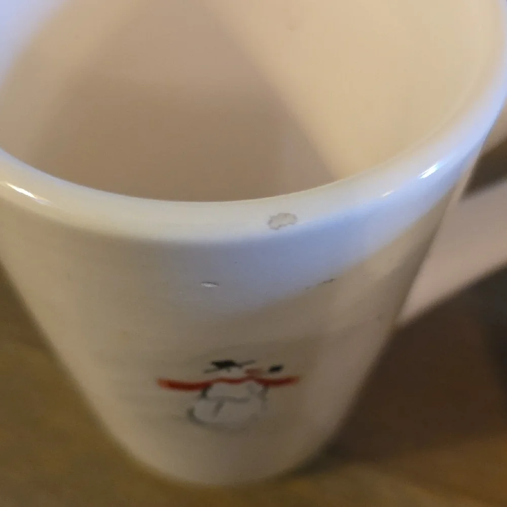 Williams Sonoma Festive Snowman Mugs - Set Of 3. Winter